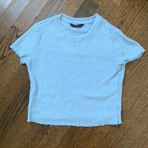 Blue crop top